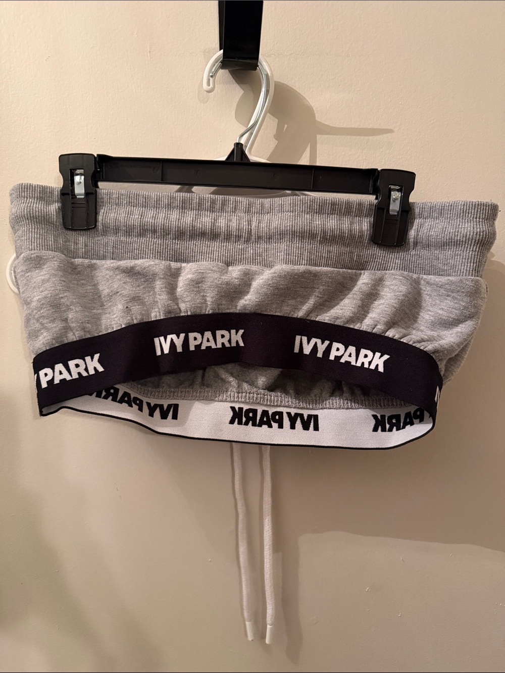 IVY PARK Kids Grey Joggers with Black Branded Waistband and White Drawstring - Picture 2 of 3